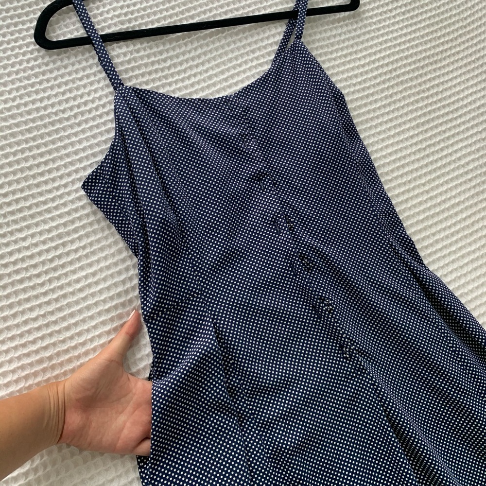 Uniqlo Blue Summer Dress PolkaDot Medium Ines de la frassamge